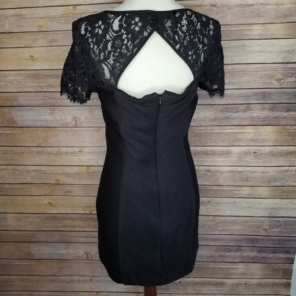 Nue By Shani XS Black Lace Fitted Mini Dress - Picture 3 of 7
